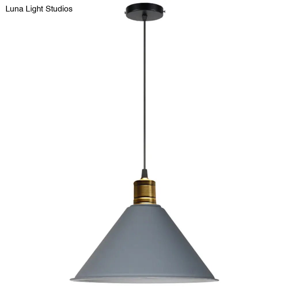 Nordic Style Metal Hanging Pendant Lamp With Modern Design - Ideal For Restaurant Ceilings Grey / 16