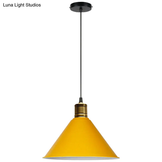Nordic Style Metal Hanging Pendant Lamp With Modern Design - Ideal For Restaurant Ceilings Yellow /