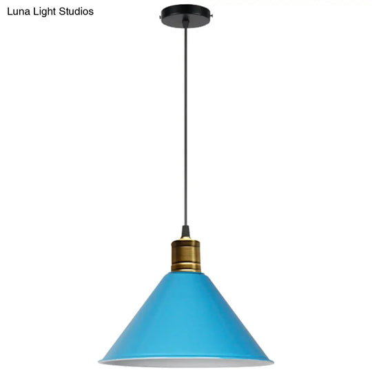 Nordic Style Metal Hanging Pendant Lamp With Modern Design - Ideal For Restaurant Ceilings Blue / 14
