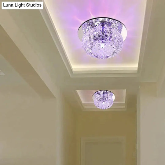 Nordic Modern Minimalist Aisle Light Entrance Lamp Led Crystal Ceiling Ceiling