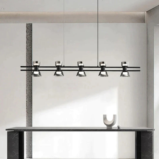 Nordic modern minimalist light luxury bar LED strip lamp kitchen island table Light fixture
