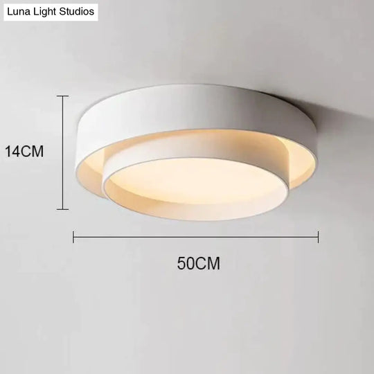 Nordic Modern Round White Ceiling Lamp