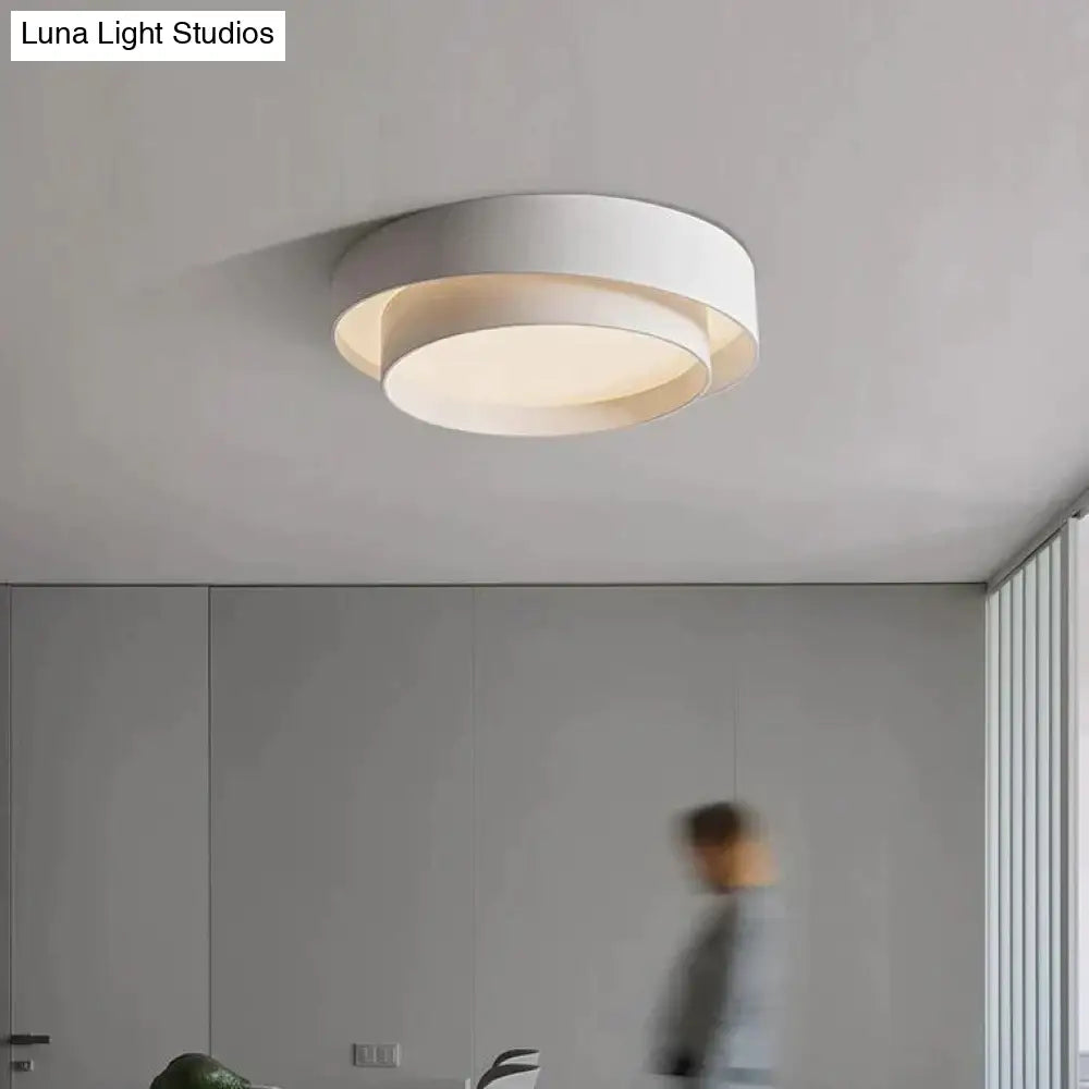 Nordic Modern Round White Ceiling Lamp