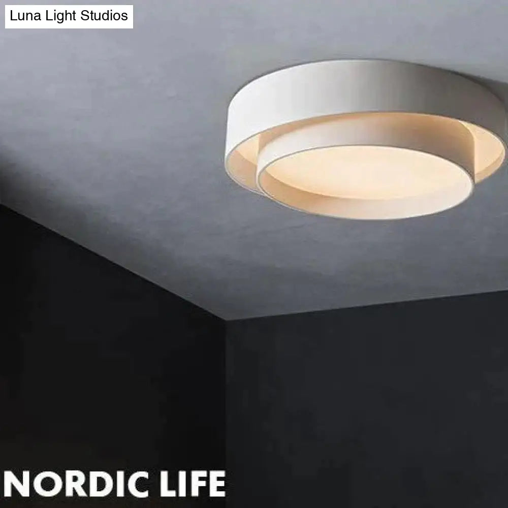 Nordic Modern Round White Ceiling Lamp