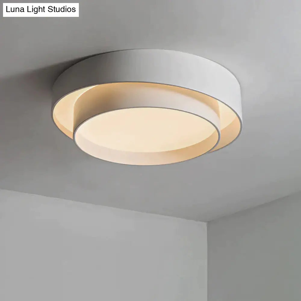 Nordic Modern Round White Ceiling Lamp