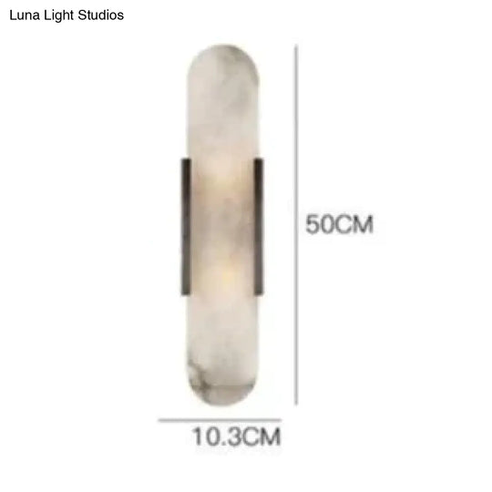 Nordic Modern Simple Copper Marble Wall Lamp Stair Study Bedroom Lamps