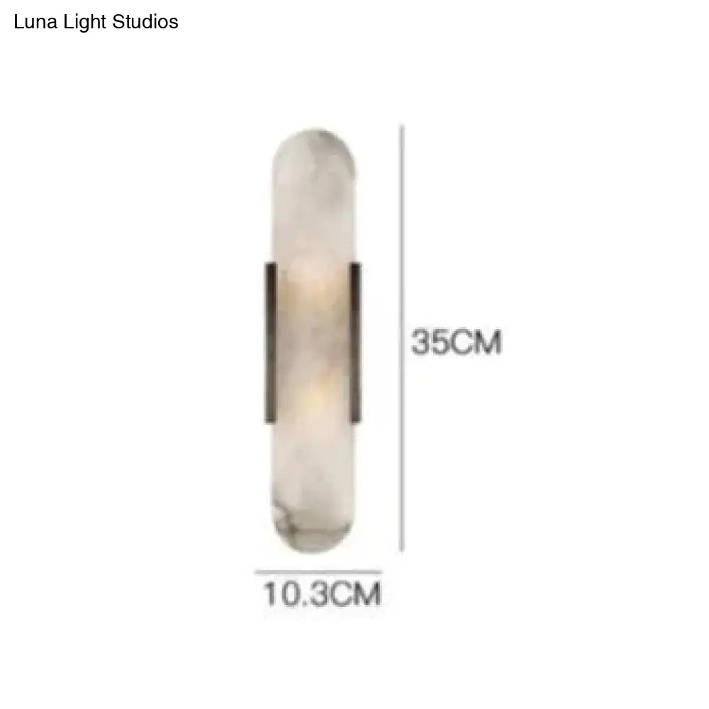 Nordic Modern Simple Copper Marble Wall Lamp Stair Study Bedroom Lamps