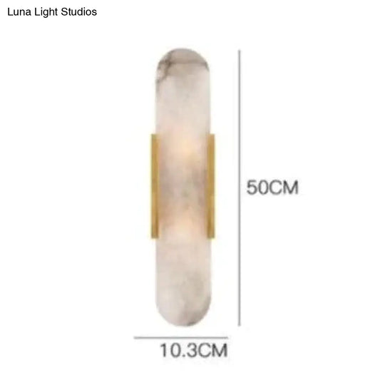 Nordic Modern Simple Copper Marble Wall Lamp Stair Study Bedroom Lamps