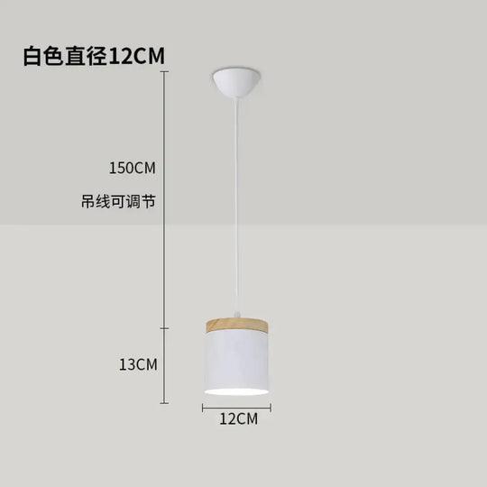 Nordic Modern Wood Aluminum E27 Pendant Lights Living Room Dining Bedside Table Decorative Lighting