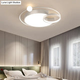Nordic Moon Led Metal Ceiling Light For Bedroom