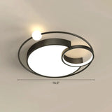 Nordic Moon Led Metal Ceiling Light For Bedroom Black / 16.5’ Third Gear