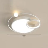 Nordic Moon Led Metal Ceiling Light For Bedroom White / 16.5’ Third Gear