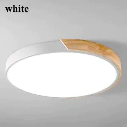 Nordic Oak App Dimmable Led Ceiling Lights Living Room Round Multicolor Alloy Lamp Bedroom Light