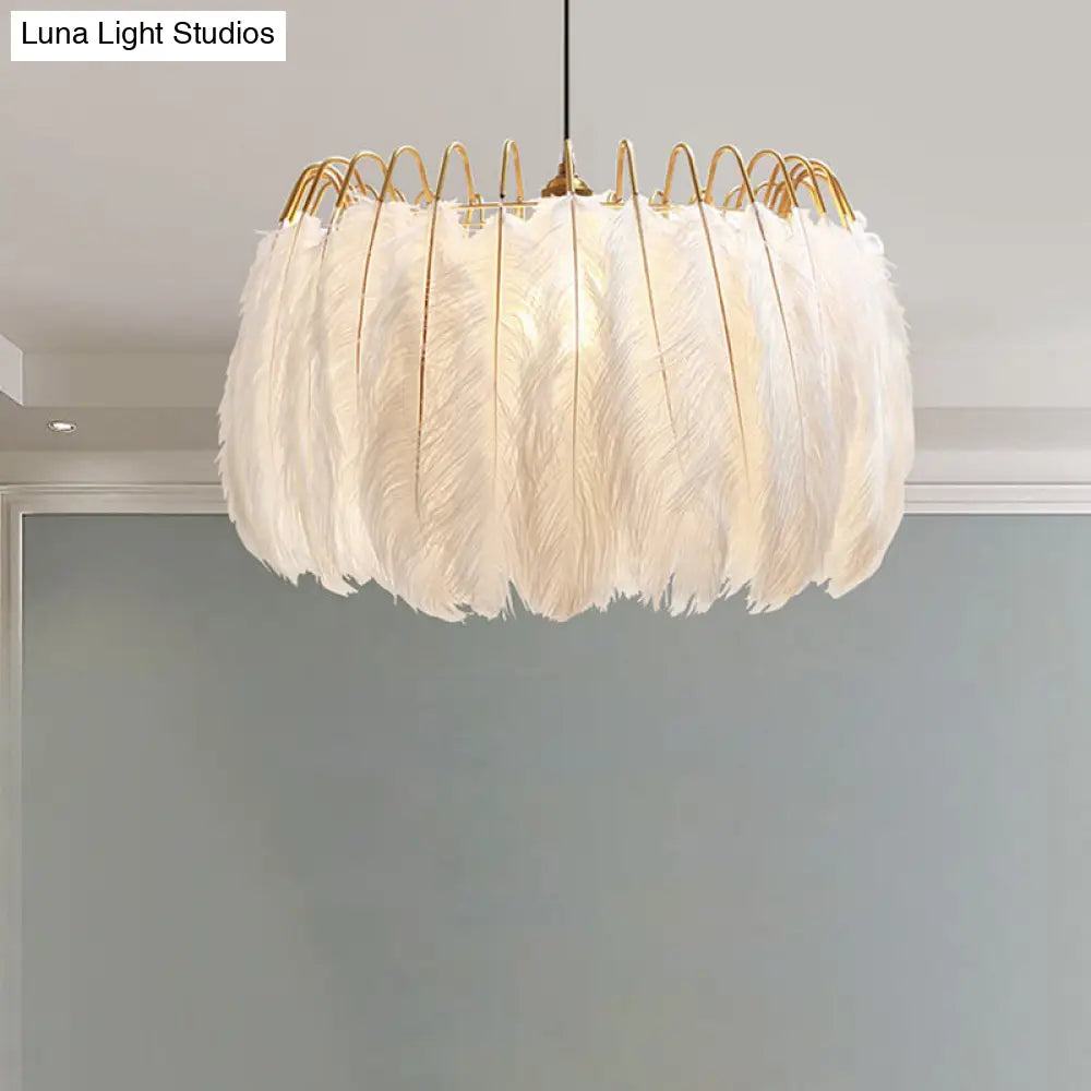 Nordic Pendant Light Kit - Feather Sheer Acrylic White / C