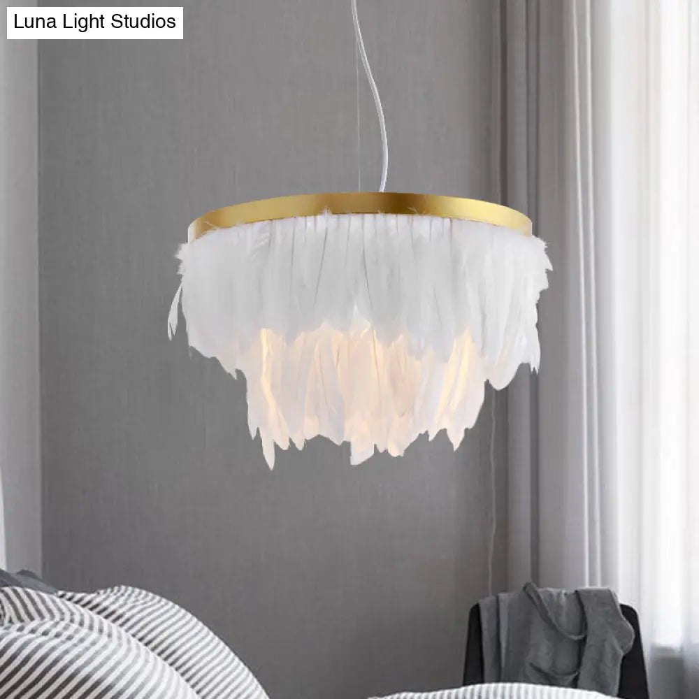 Nordic Pendant Light Kit - Feather Sheer Acrylic White / G