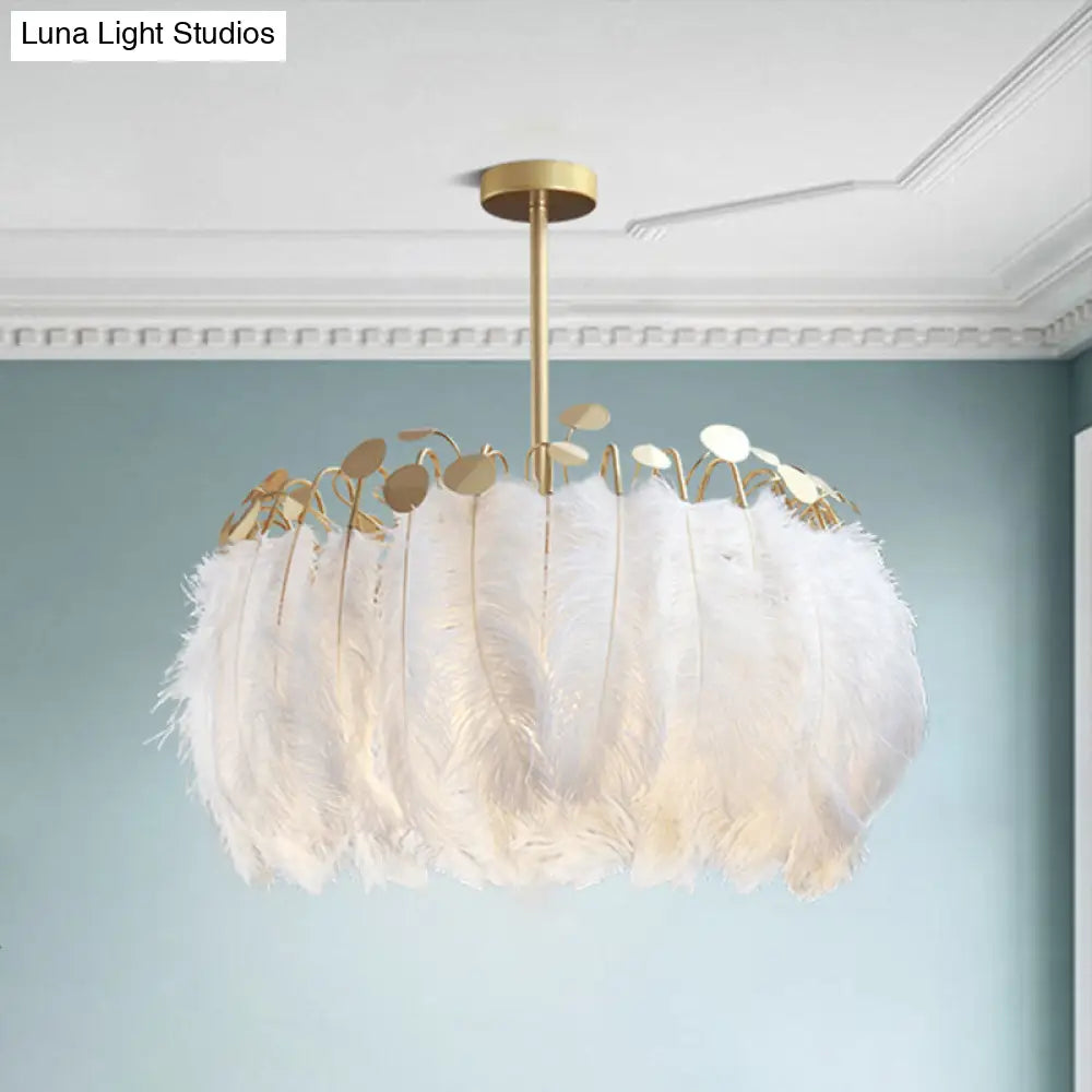 Nordic Pendant Light Kit - Feather Sheer Acrylic White / D