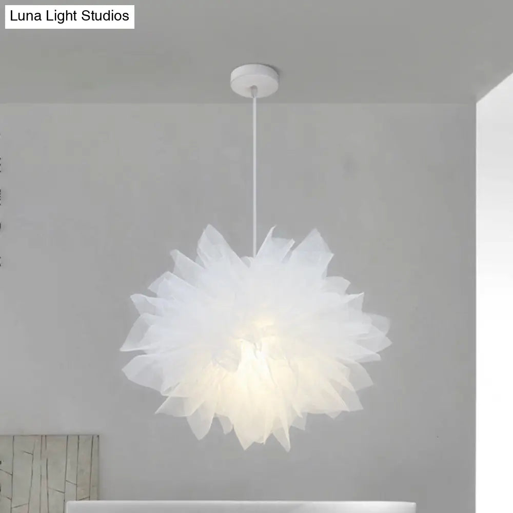 Nordic Pendant Light Kit - Feather Sheer Acrylic White / E