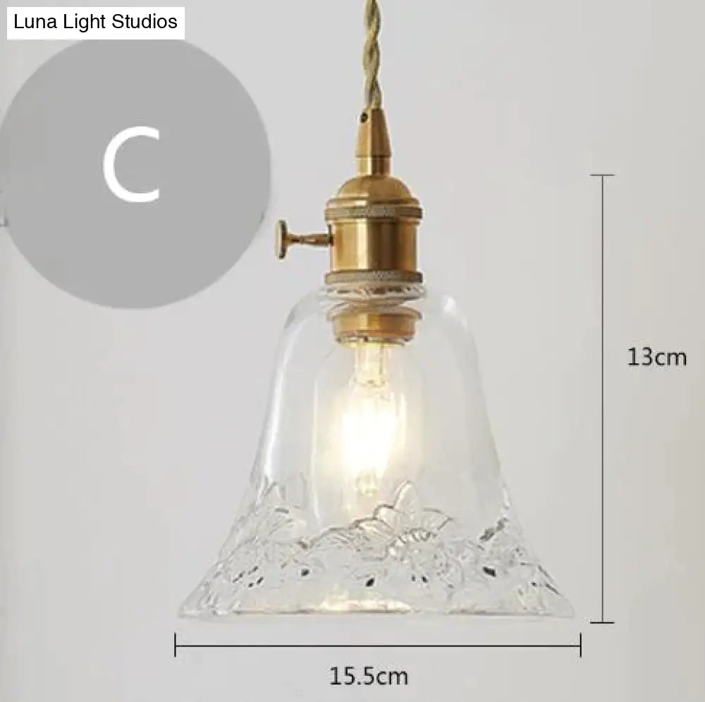 Nordic Post-Modern Creative Glass Single-Head E27 Pendant Light For Dining Room Living Bedroom