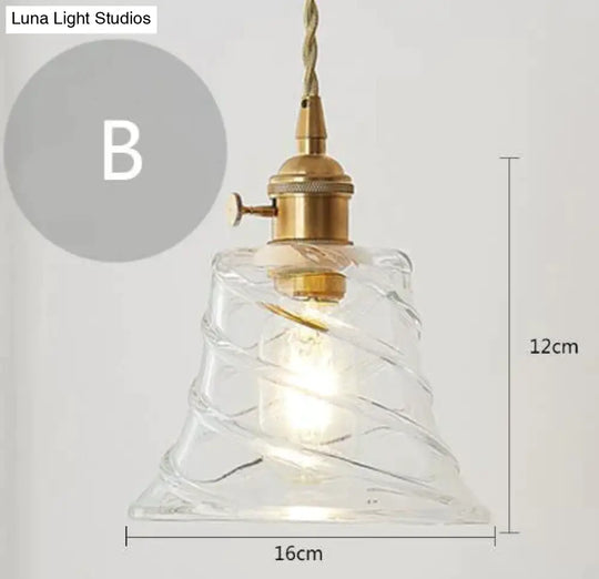 Nordic Post-Modern Creative Glass Single-Head E27 Pendant Light For Dining Room Living Bedroom