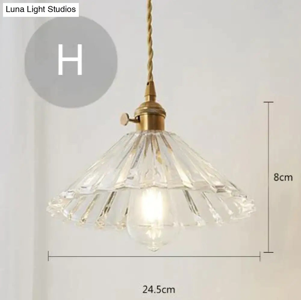 Nordic Post-Modern Creative Glass Single-Head E27 Pendant Light For Dining Room Living Bedroom