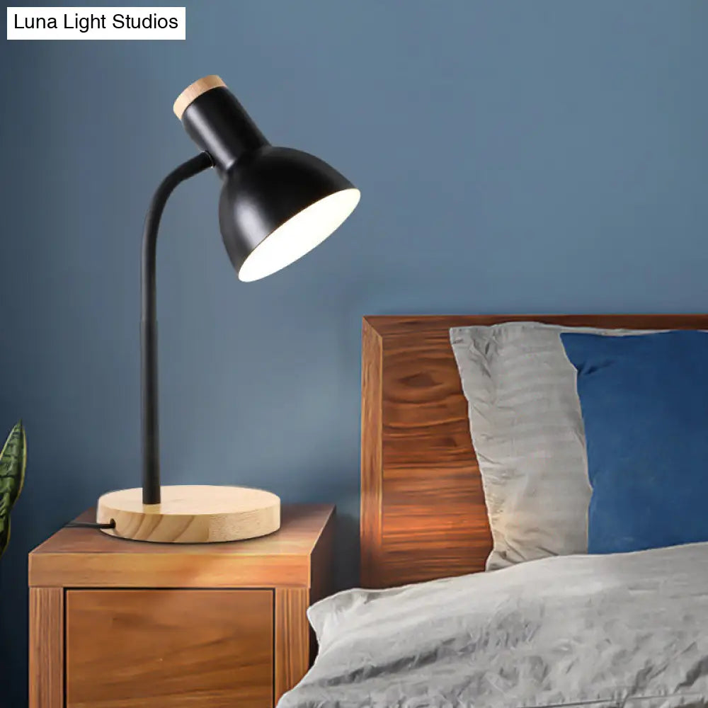 Nordic Reading Light With Metal Touch Shape For Dormitory Desk And Plug-In Convenience