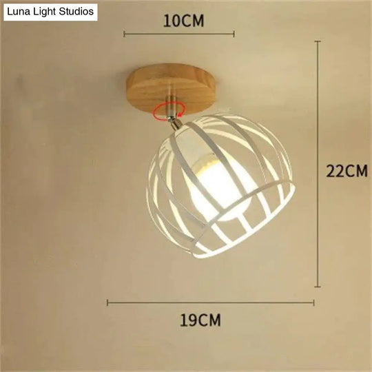 Nordic Restaurant Wrought Iron Ceiling Lamp Modern Minimalist Study Bedroom Personality Creative C2