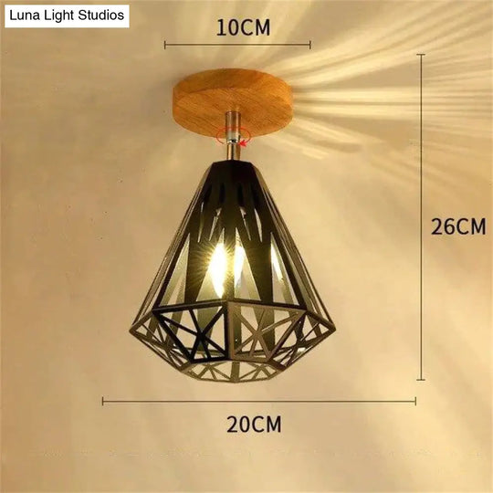 Nordic Restaurant Wrought Iron Ceiling Lamp Modern Minimalist Study Bedroom Personality Creative D1