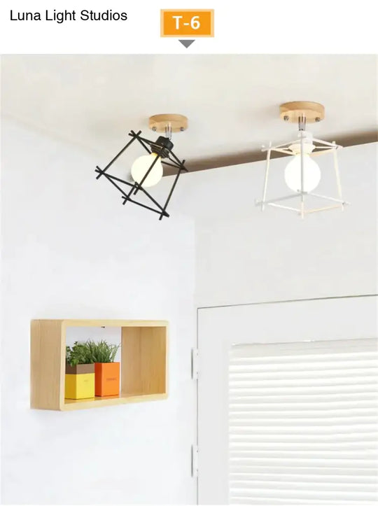 Nordic Restaurant Wrought Iron Ceiling Lamp Modern Minimalist Study Bedroom Personality Creative