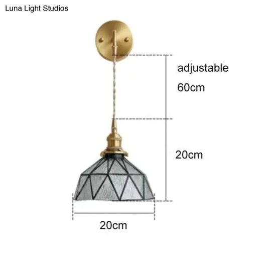 Nordic Retro Glass Copper Wall Lamp Transparent Lamps