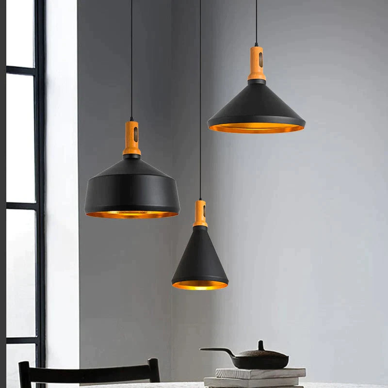 Nordic retro industrial black E27 pendant lights restaurant dining table bar Decorative lighting