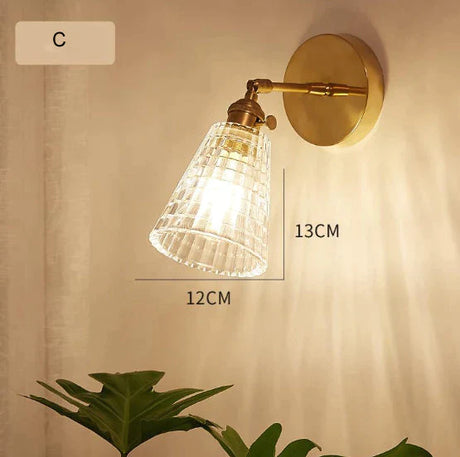 Nordic Retro Livingroom Bedroom Bedside Full Copper Wall Lamp Copper Wall Lamps