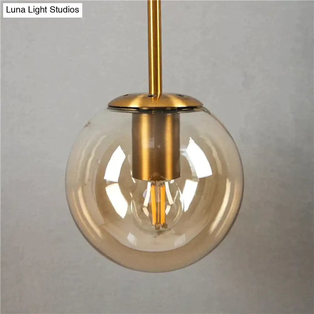 Nordic Retro Modern Glass Ball Wall Lamps For Bedside Living Room Corridor Staircase Lighting Lamp