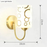 Nordic Simple Living Room Background Wall All Copper Lamp Single Lamps