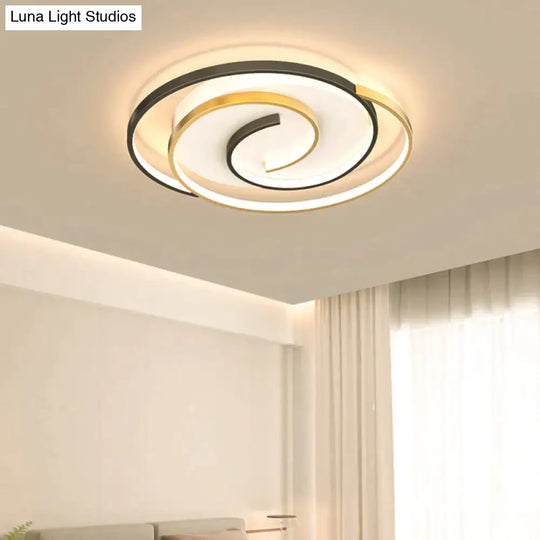 Nordic Simple Modern Atmosphere Light Luxury Living Room Bedroom Ceiling Lamp Gold / C Tri-Color