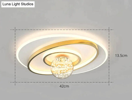 Nordic Simple Modern Atmosphere Light Luxury Living Room Bedroom Ceiling Lamp Gold / A Tri-Color