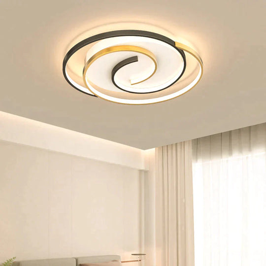 Nordic Simple Modern Atmosphere Light Luxury Living Room Bedroom Ceiling Lamp Gold / C Tri-Color