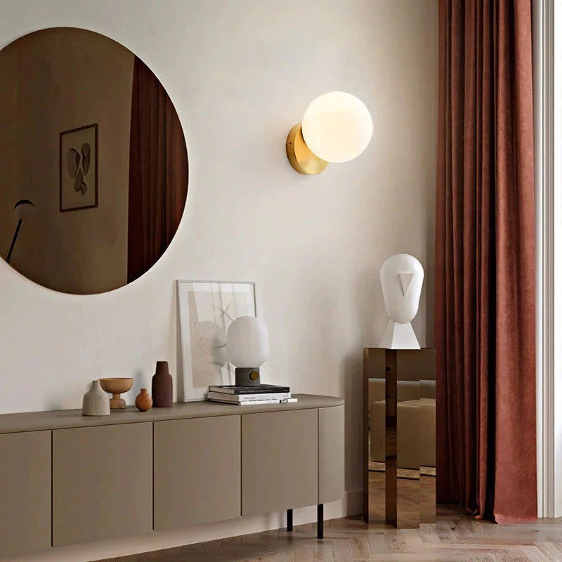 Nordic Simple Planet All Copper Wall Lamp