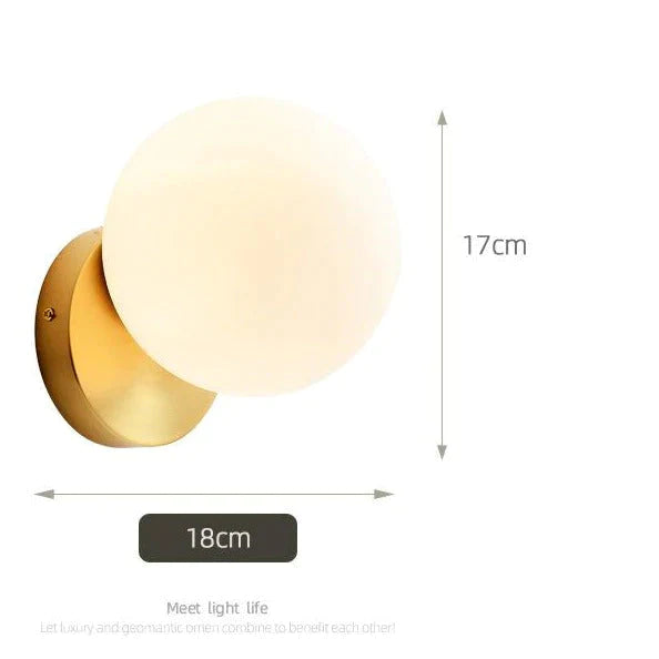 Nordic Simple Planet All Copper Wall Lamp