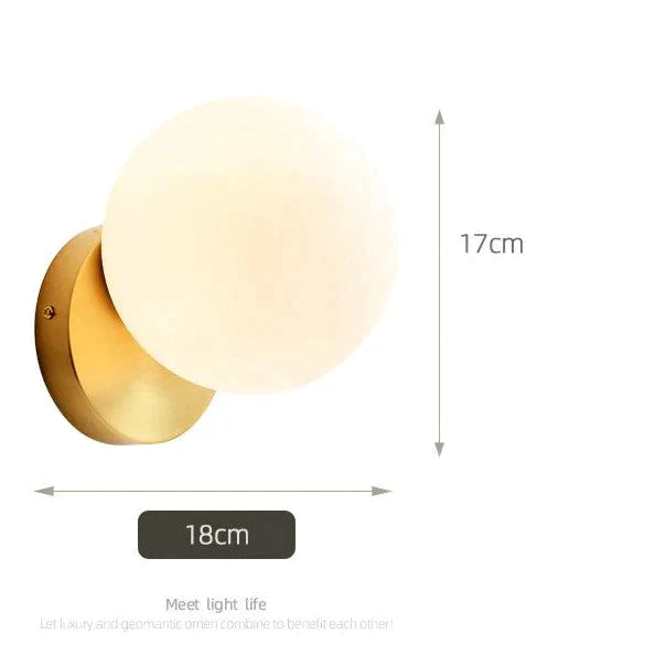 Nordic Simple Planet All Copper Wall Lamp Including Light Source Lamps