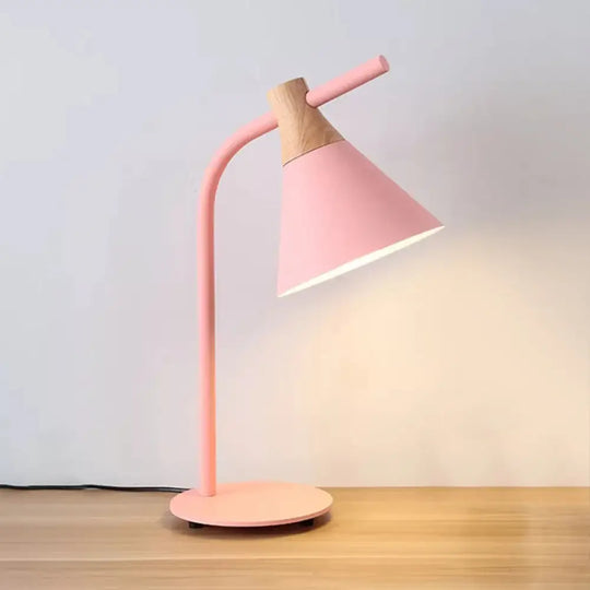 Nordic Single Head Metal Desk Light - Functional Reading Lamp For Study Rooms And Dormitories Pink