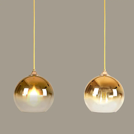 Nordic Spherical Dining Room Hanging Light Gold / 8’ Pendant Lighting