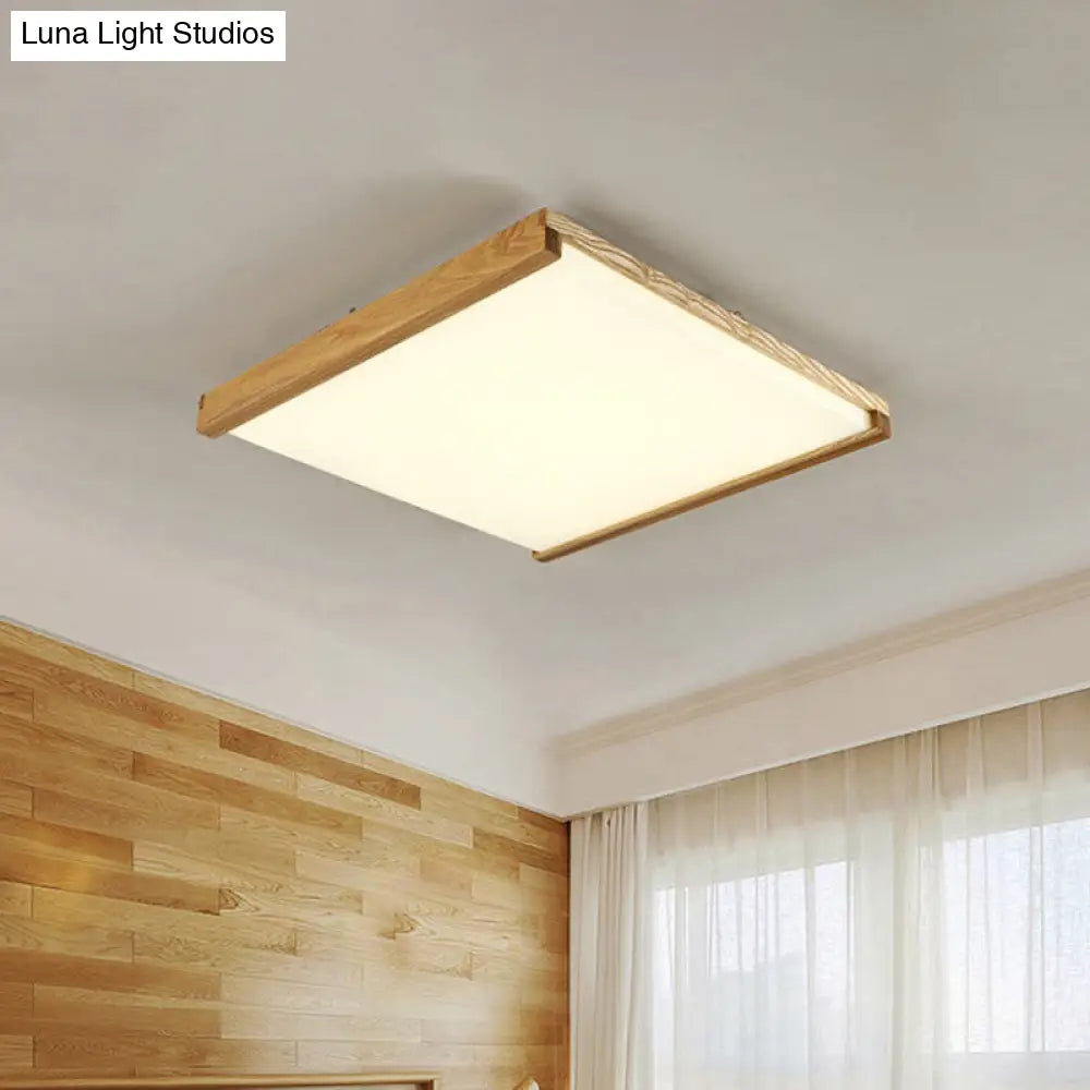 Nordic Square Flushmount Led Ceiling Light In Warm/White - 14.5/25.5/38 Wide Acrylic Fixture For