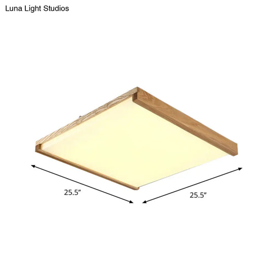 Nordic Square Flushmount Led Ceiling Light In Warm/White - 14.5/25.5/38 Wide Acrylic Fixture For