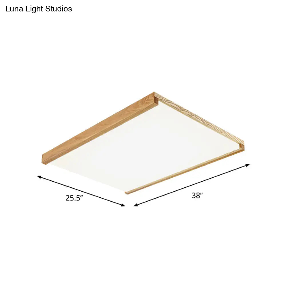 Nordic Square Flushmount Led Ceiling Light In Warm/White - 14.5’’/25.5’’/38’’ Wide