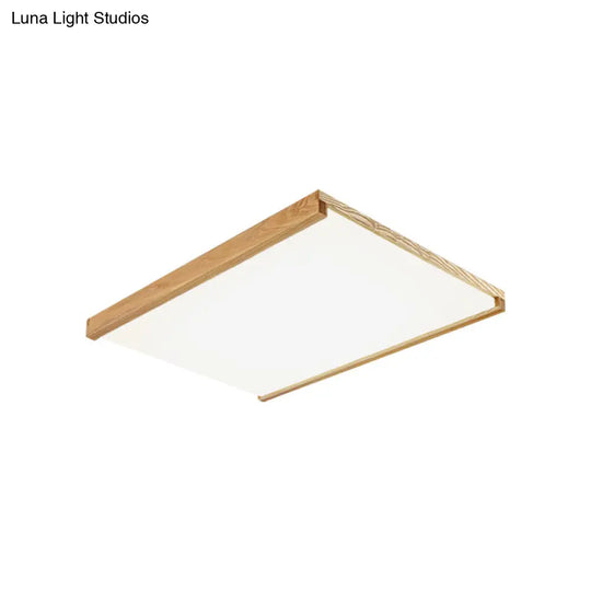 Nordic Square Flushmount Led Ceiling Light In Warm/White - 14.5/25.5/38 Wide Acrylic Fixture For