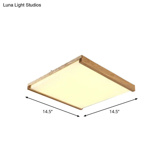 Nordic Square Flushmount Led Ceiling Light In Warm/White - 14.5’’/25.5’’/38’’ Wide