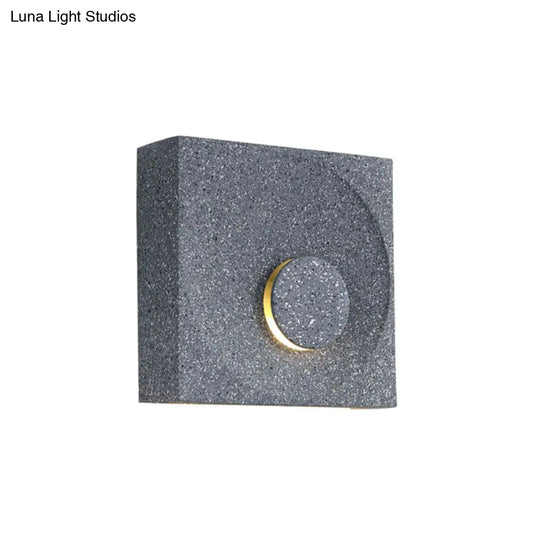 Nordic Square Led Wall Sconce Light - Modern Cement Bedroom Lighting