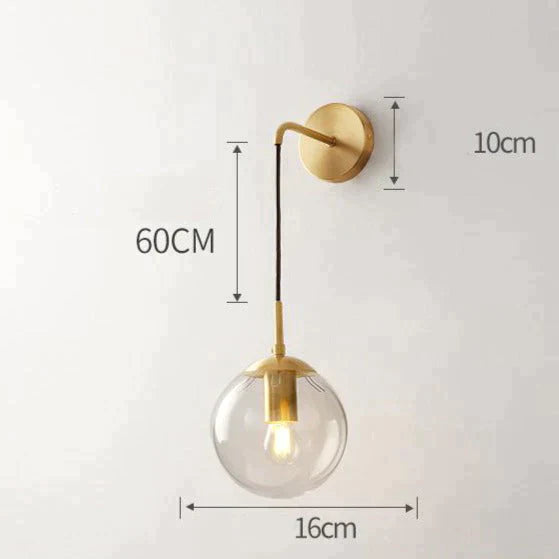 Nordic Star Wall Lamp Copper Bedroom Bedside Modern Minimalist Living Room C / Without-Light-Source