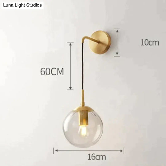 Nordic Star Wall Lamp Copper Bedroom Bedside Modern Minimalist Living Room C / Without-Light-Source