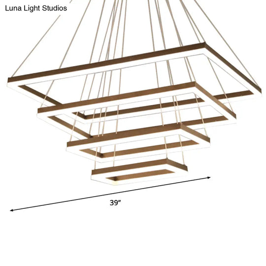 Nordic Style 4-Tier Acrylic Led Coffee Chandelier Light